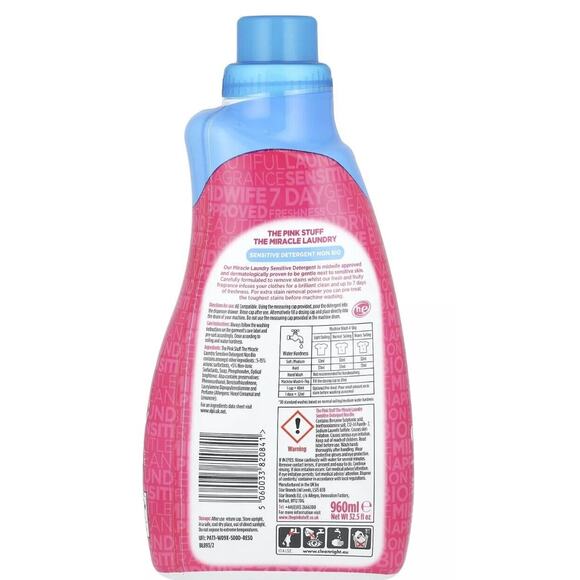 New The Miracle Laundry Detergent, Sensitive, Non Bio, 32.5 fl oz (960 ml) Rare - Picture 3 of 3